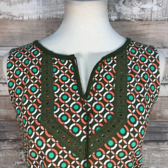 NWOT C. Wonder Regular Printed Knit Midi Dress in Olive | Size S - Picture 2 of 15